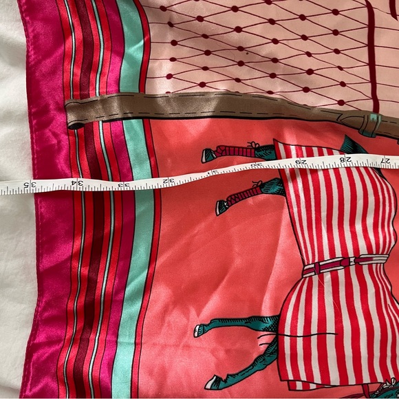 Colorful Equestrian Print Scarf - Picture 4 of 7